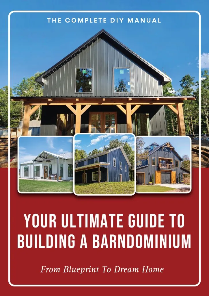Your Ultimate Guide to Building a Barndominium, book cover